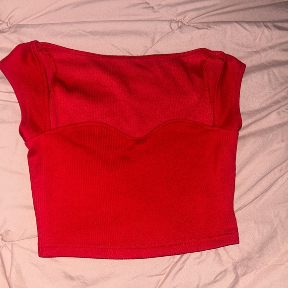 Red sweetheart crop top - Picture 1 of 2